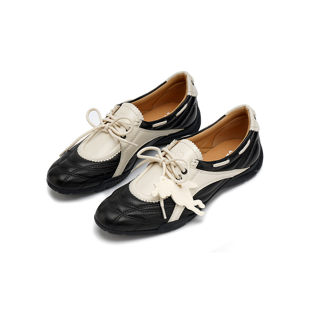 27QUAI GROSMOTT - Hunter CLUB – Hound Boat Shoes – Black and White