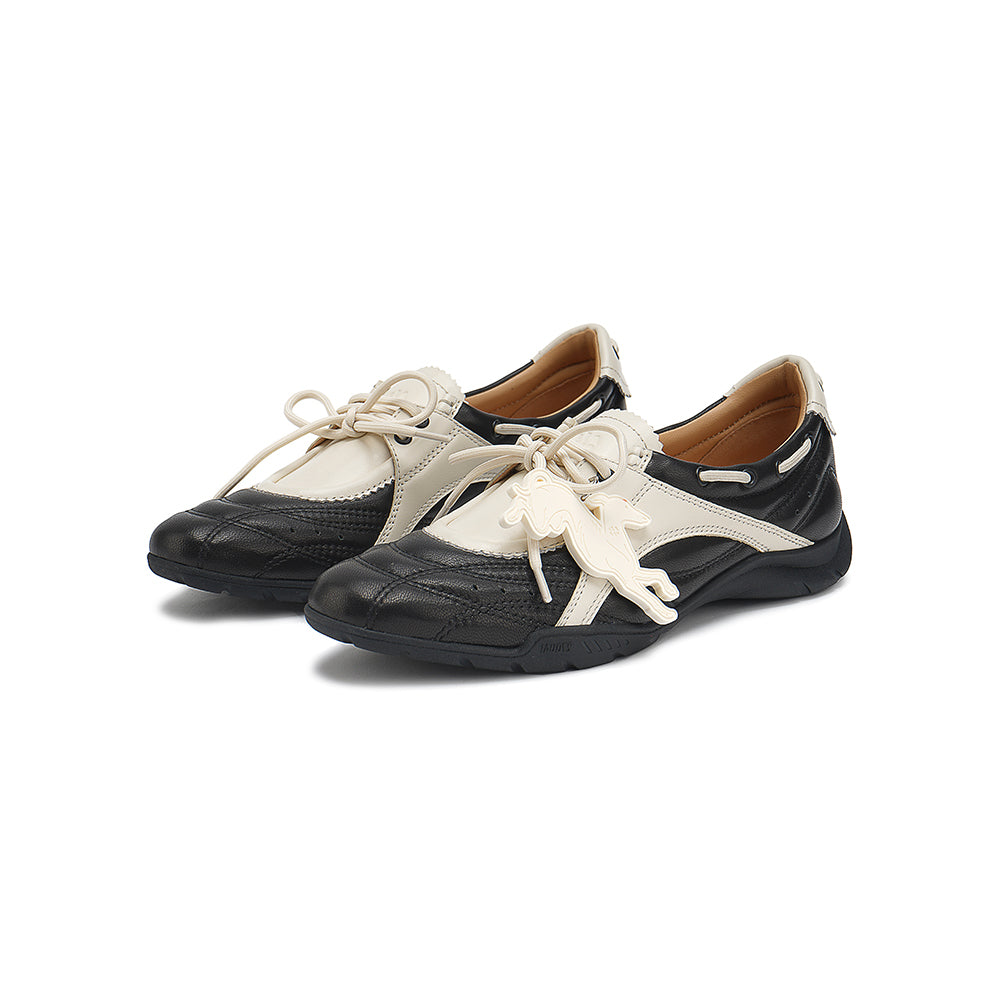 27QUAI GROSMOTT - Hunter CLUB – Hound Boat Shoes – Black and White