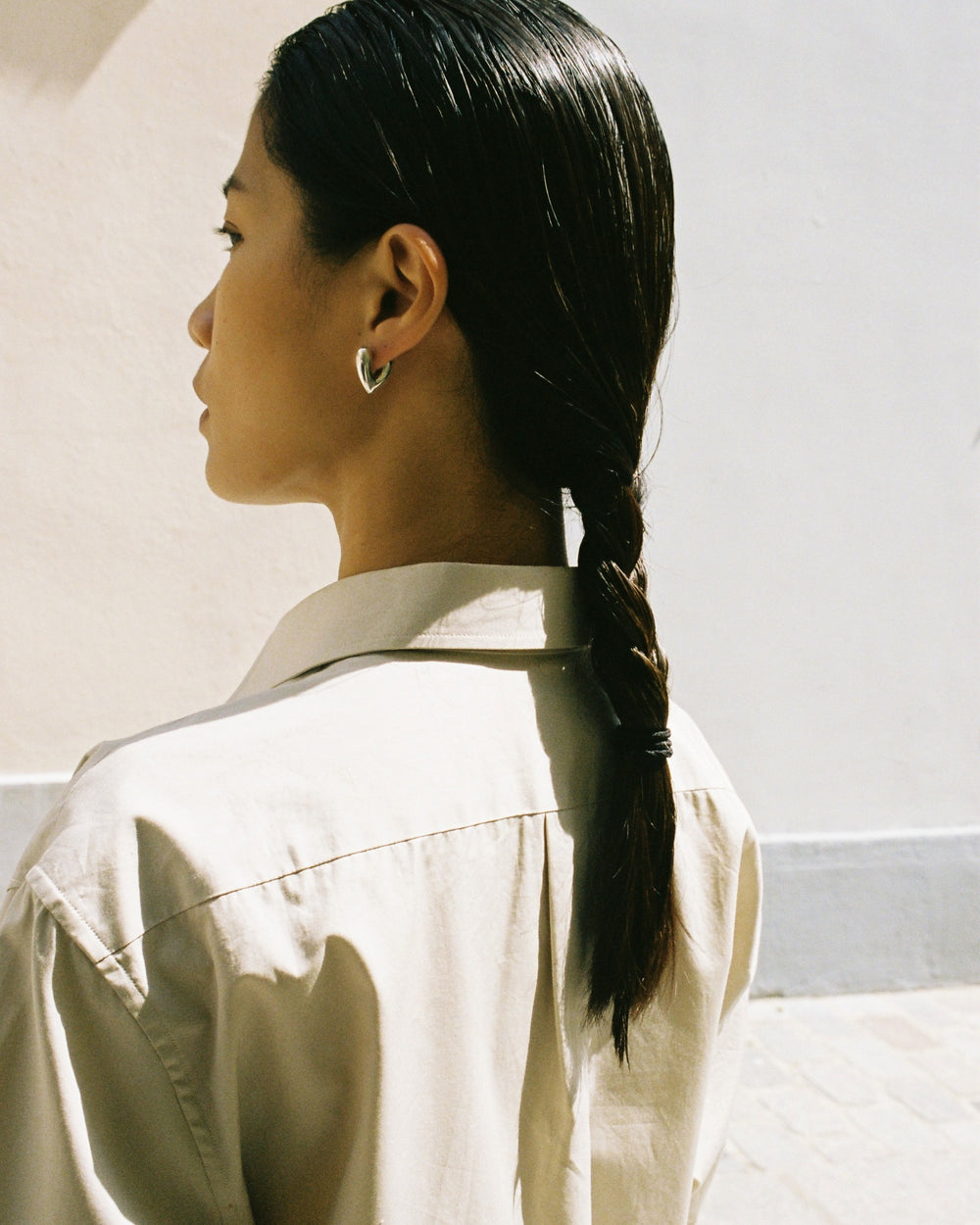 Annika Inez Heart Hoops – Small | Gold Earrings & Silver Earrings