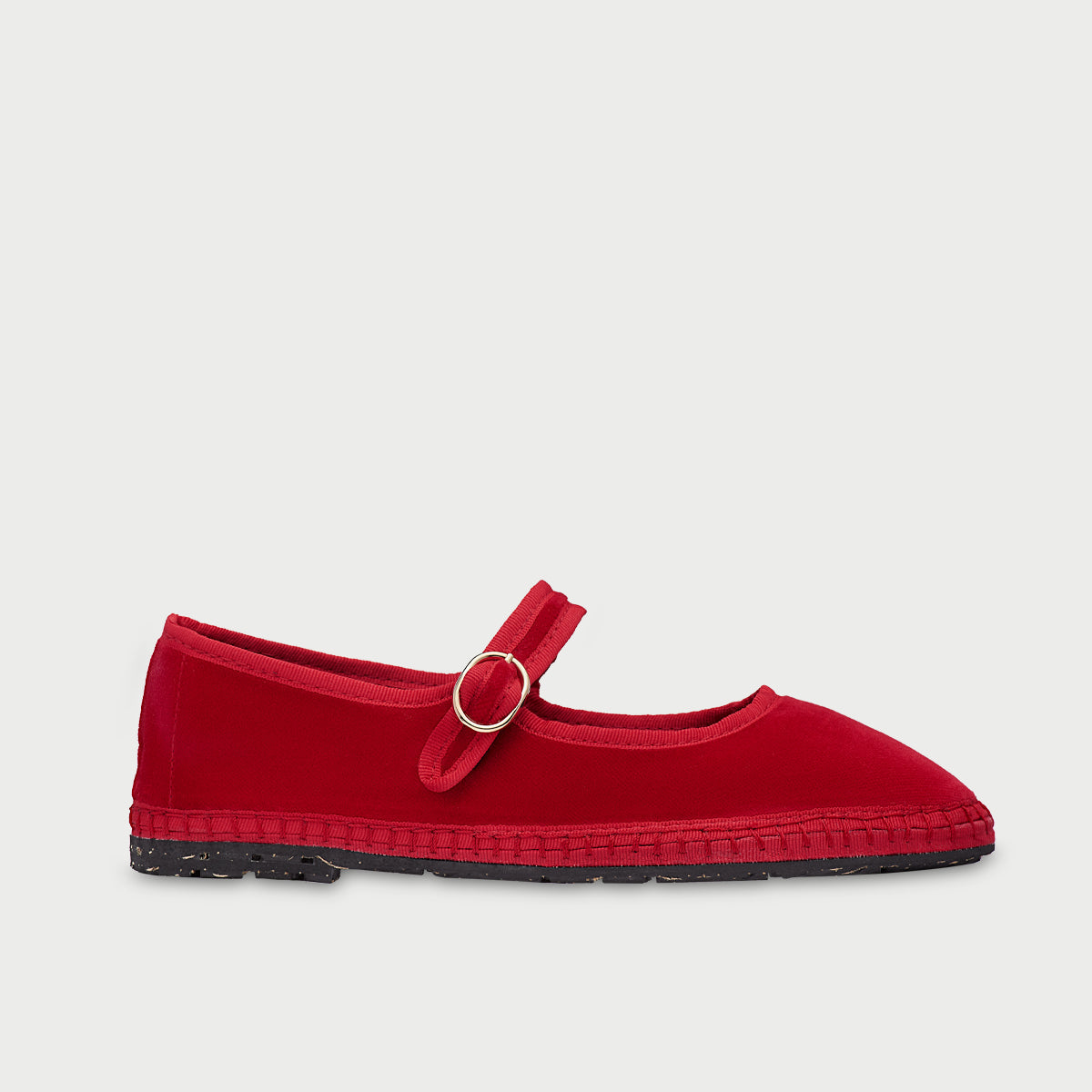 Flabelus MELLARK | Red Velvet Mary Jane Flats