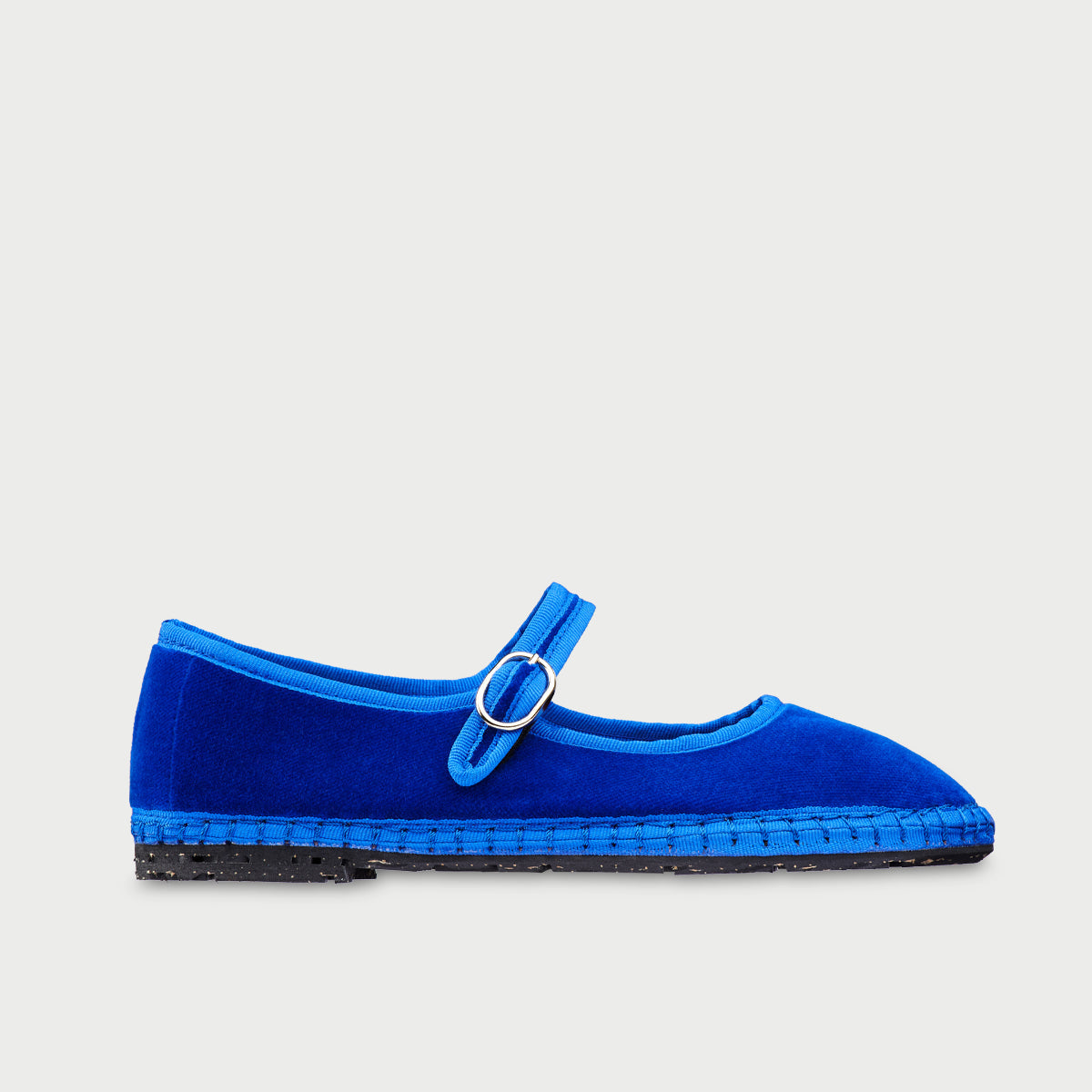 Flabelus - OE Blue | Velvet Mary Jane Shoes