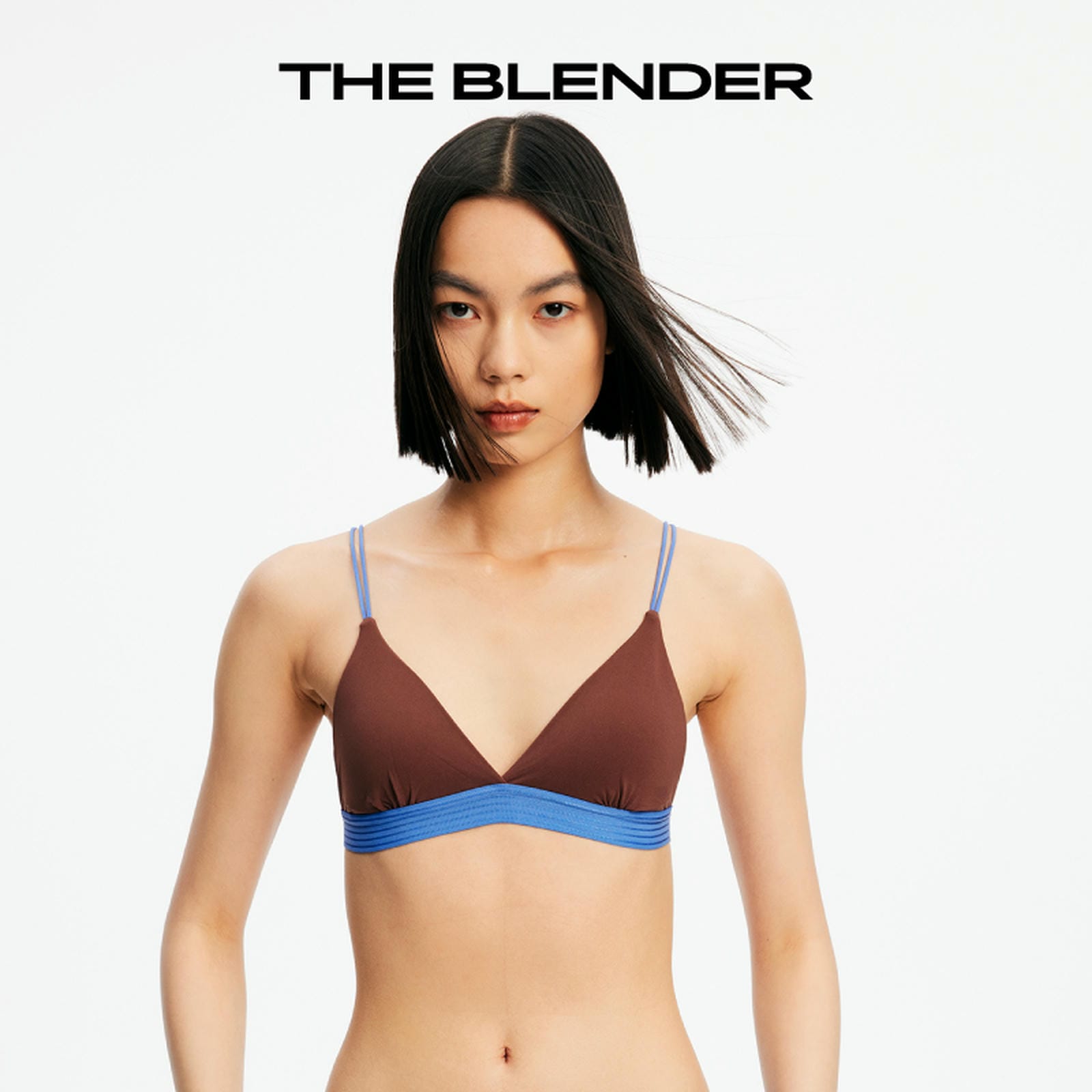 The Blender - Color-block Triangle Cup Lingerie Set