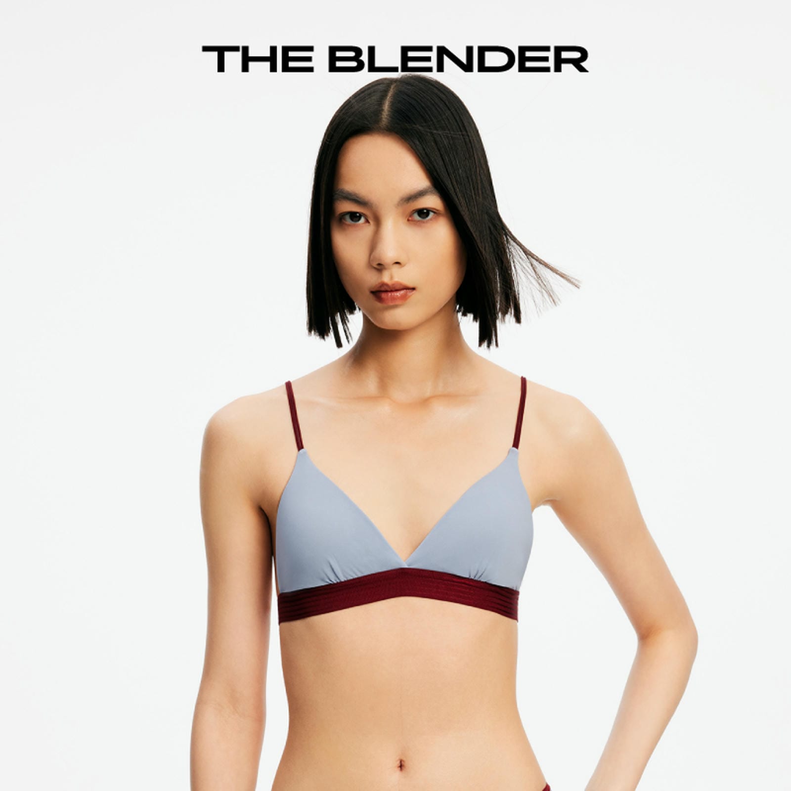 The Blender - Color-block Triangle Cup Lingerie Set