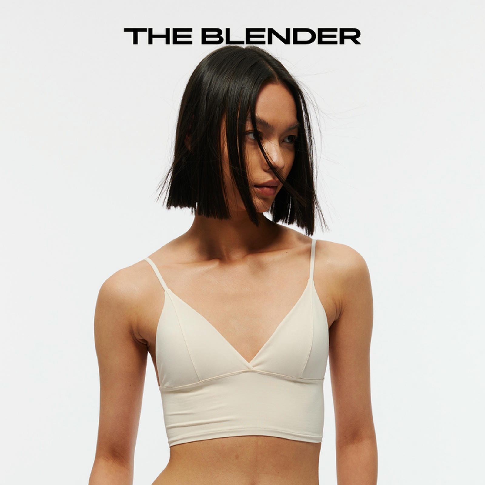 The Blender - Deep V Vest-style Lingerie Set