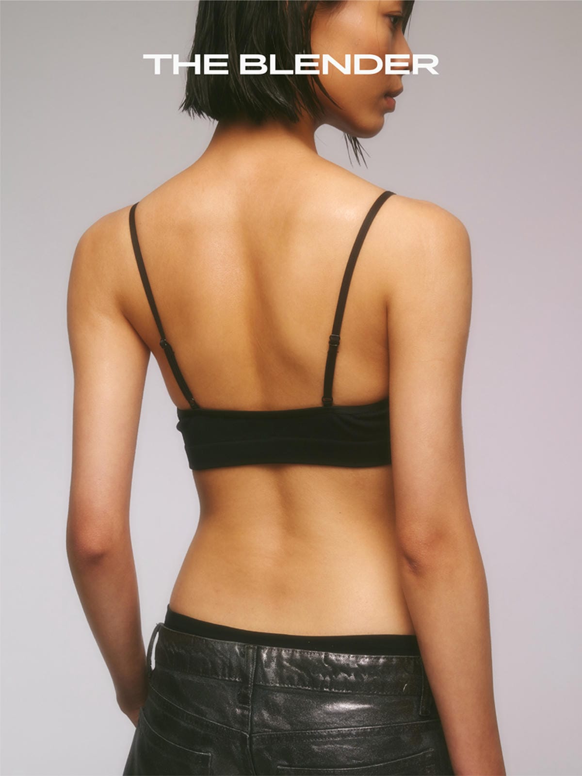 The Blender - Seamless Denim Weave Cami Lingerie Set