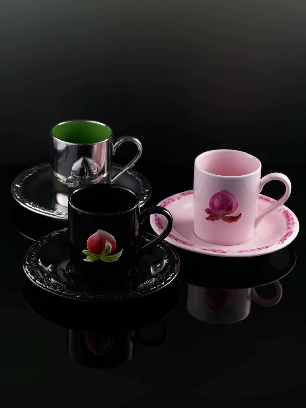 XI XING LE - Fulu Peach Coffee Cup and Saucer Set