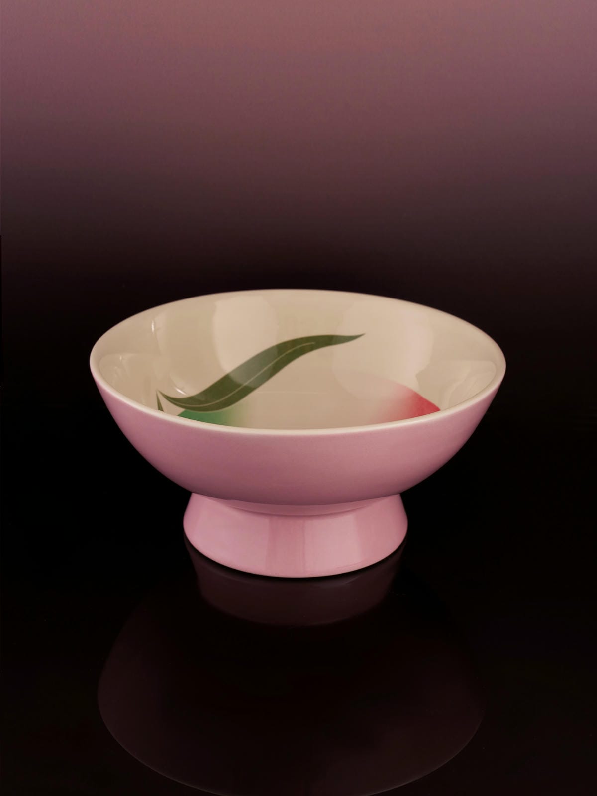 XI XING LE - Longevity Peach Pedestal Bowl