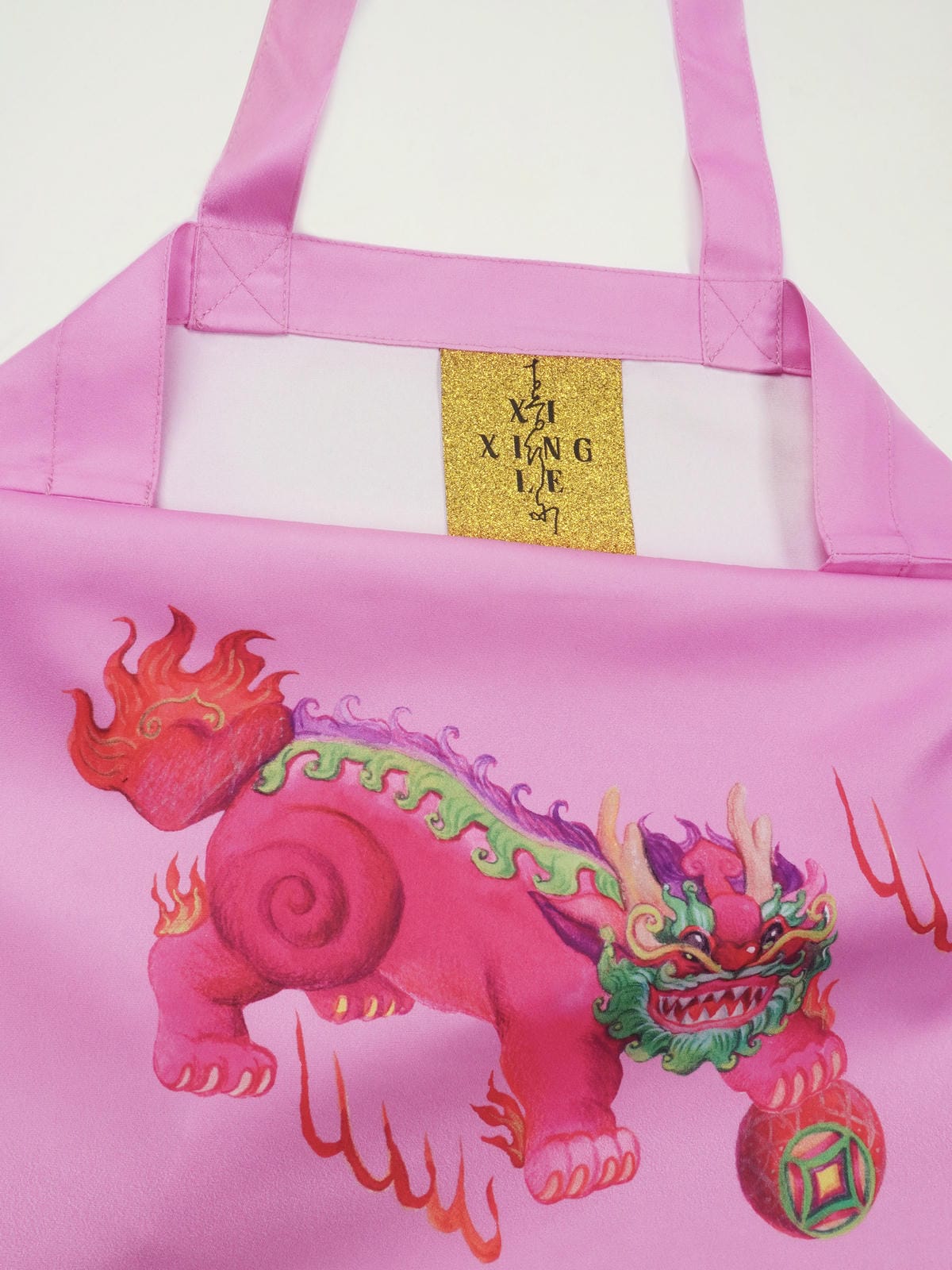 XI XING LE - Pink Kirin Eco-Friendly Tote Bag