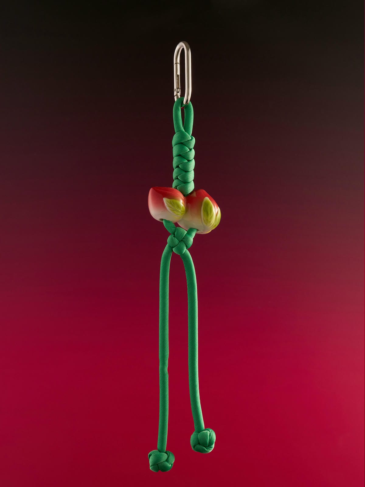 XI XING LE - Jade Green Silk Peach Pendant (Bag/Car Hanging Ornament)