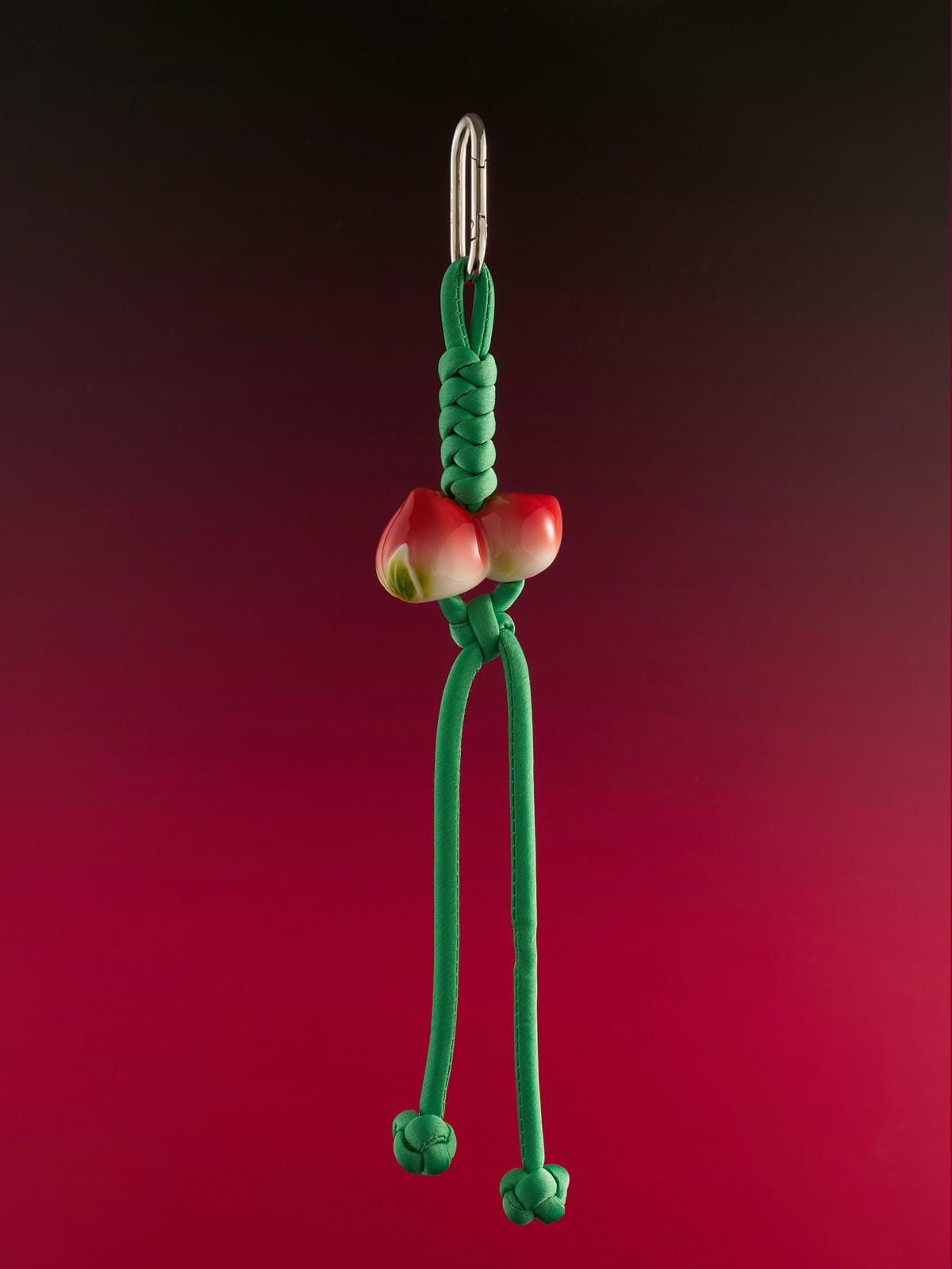 XI XING LE - Jade Green Silk Peach Pendant (Bag/Car Hanging Ornament)