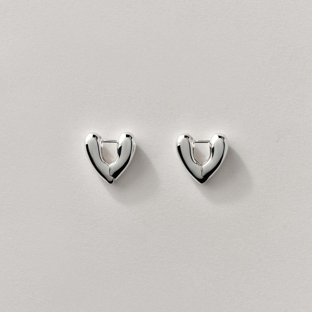 Annika Inez Heart Hoops – Small | Gold Earrings & Silver Earrings