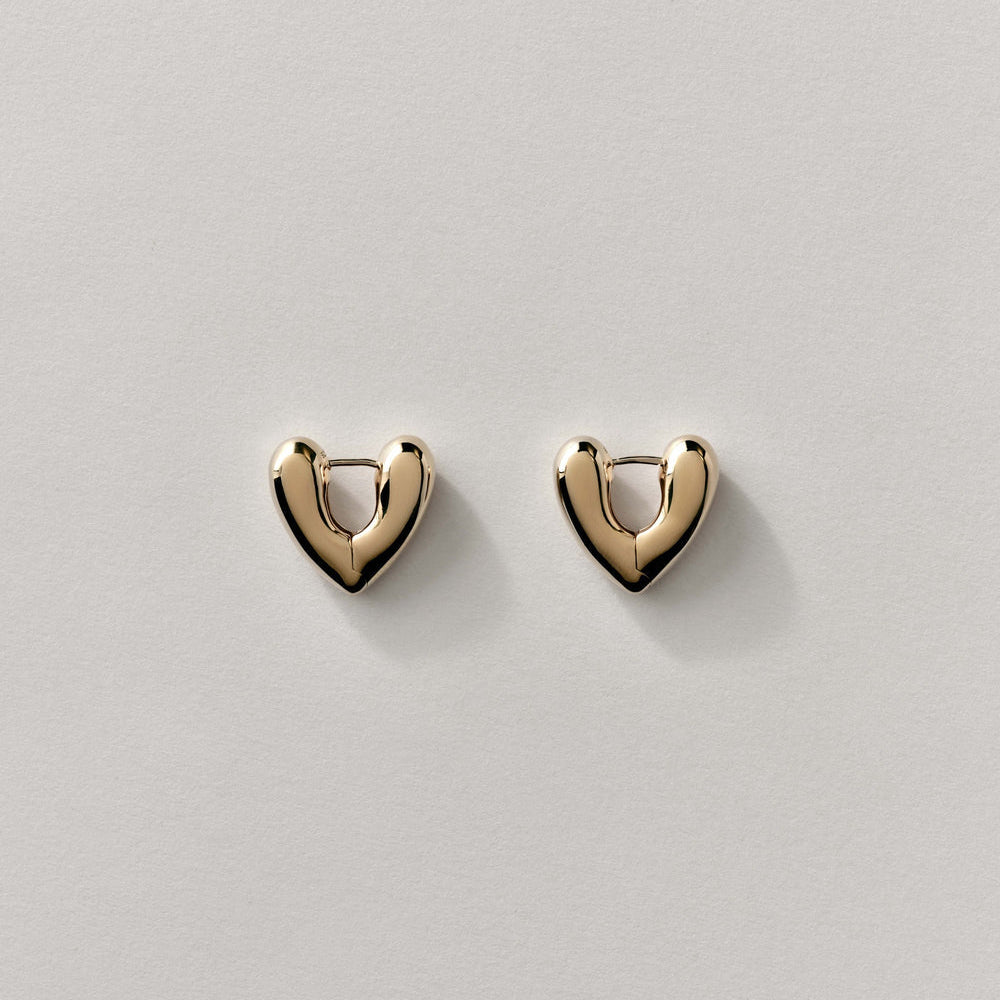 Annika Inez Heart Hoops – Small | Gold Earrings & Silver Earrings
