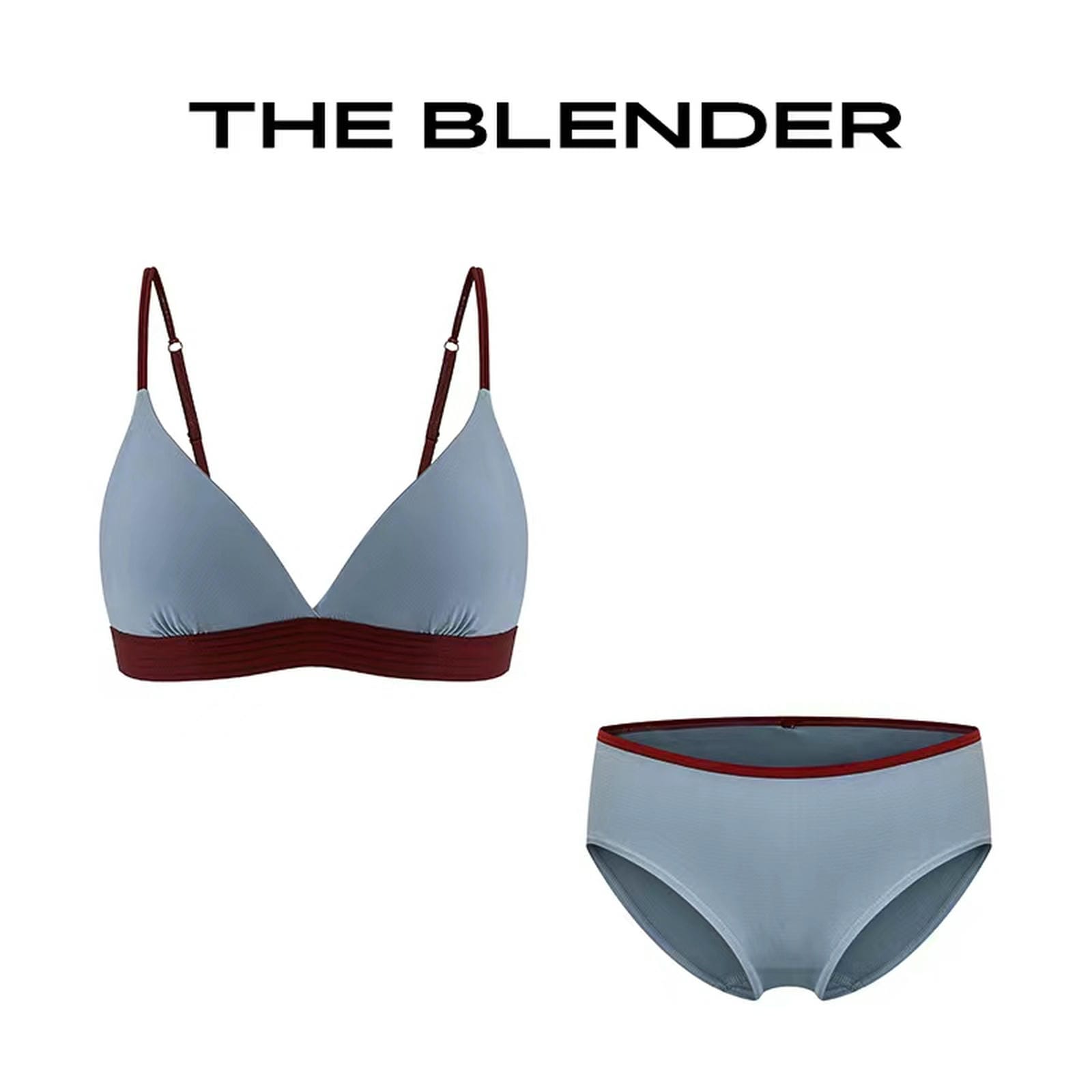 The Blender - Color-block Triangle Cup Lingerie Set
