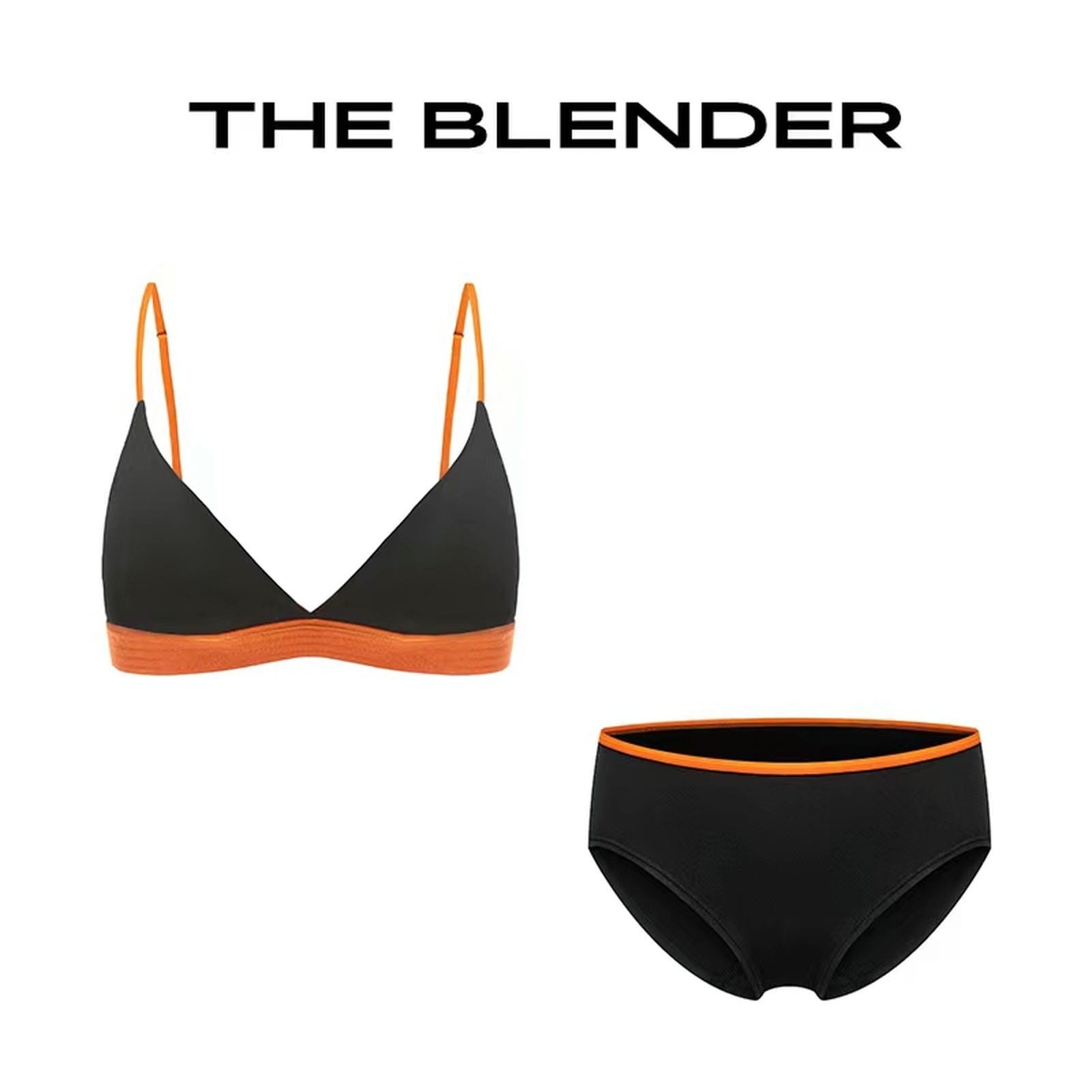 The Blender - Color-block Triangle Cup Lingerie Set