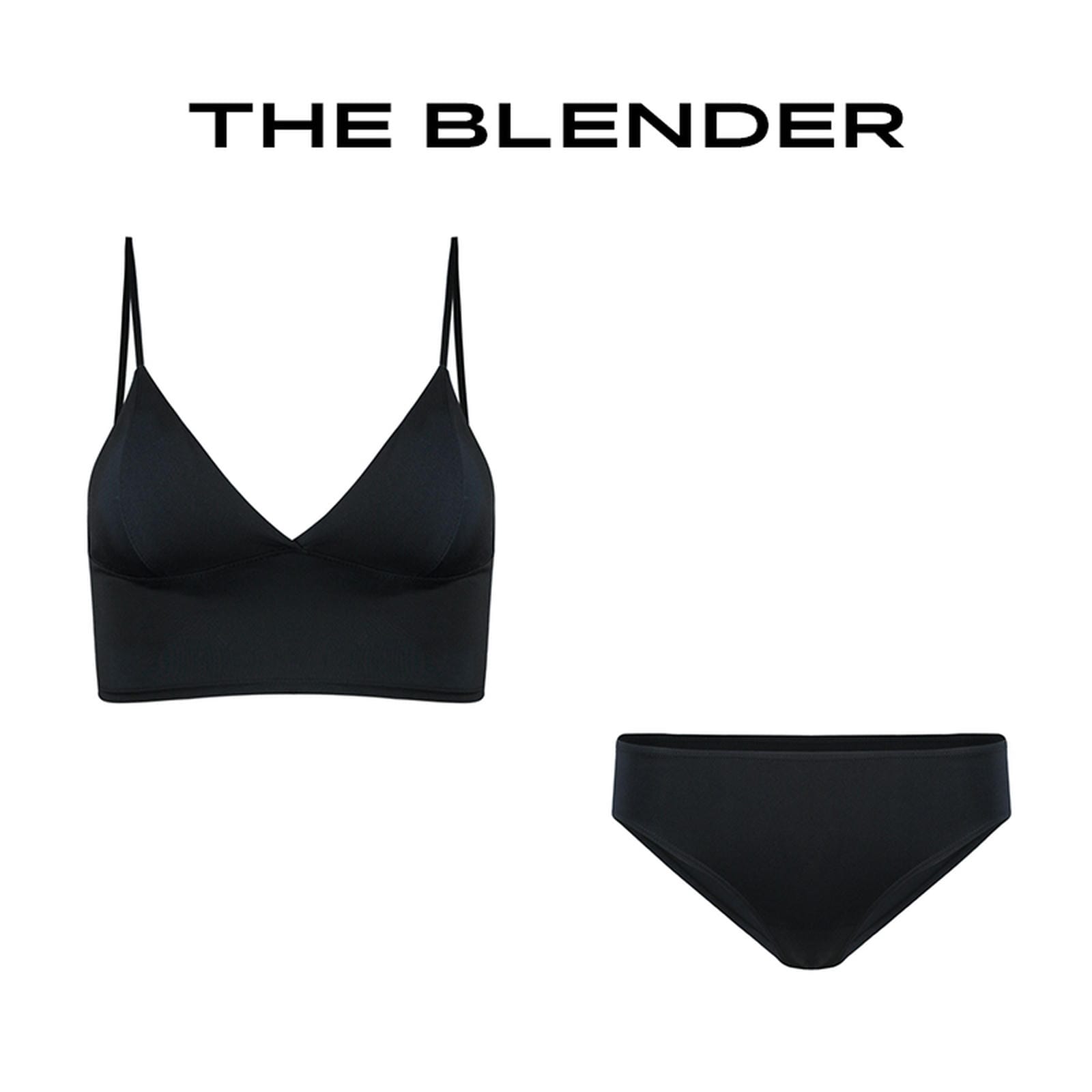 The Blender - Deep V Vest-style Lingerie Set