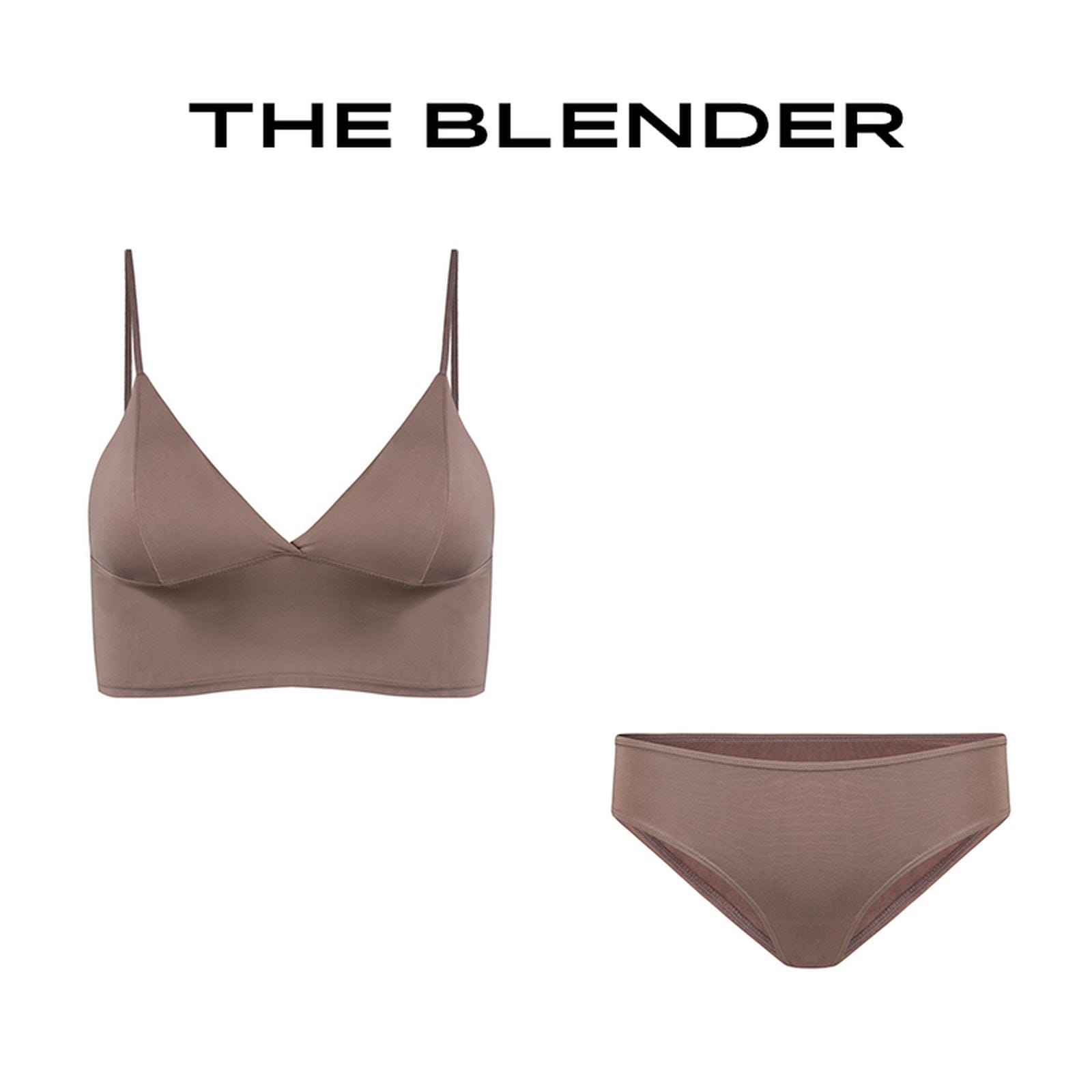 The Blender - Deep V Vest-style Lingerie Set