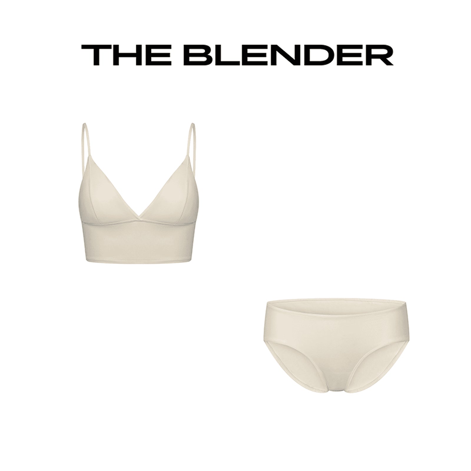 The Blender - Deep V Vest-style Lingerie Set