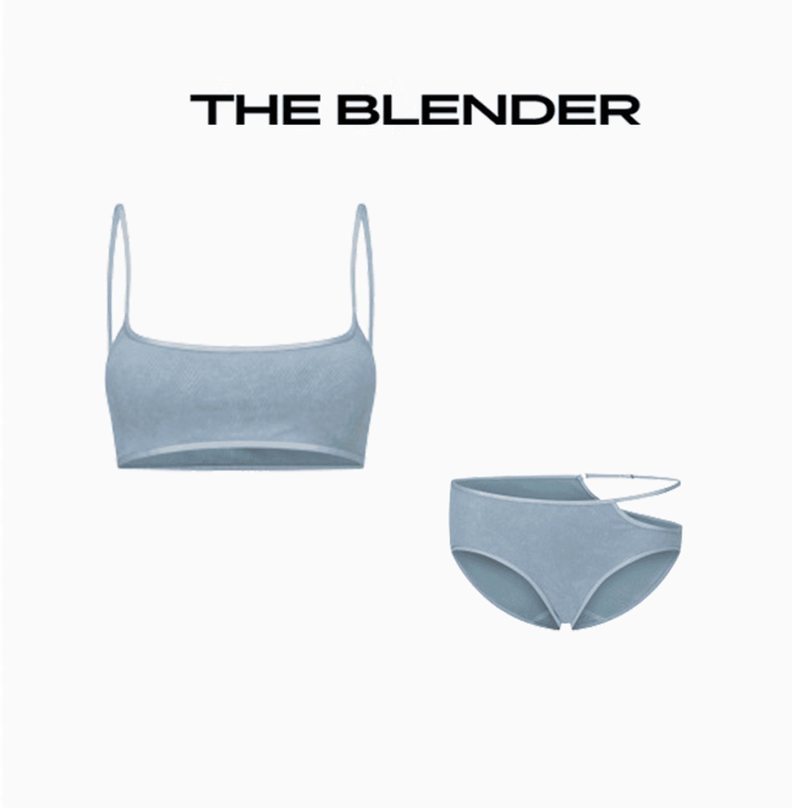 The Blender - Seamless Denim Weave Cami Lingerie Set
