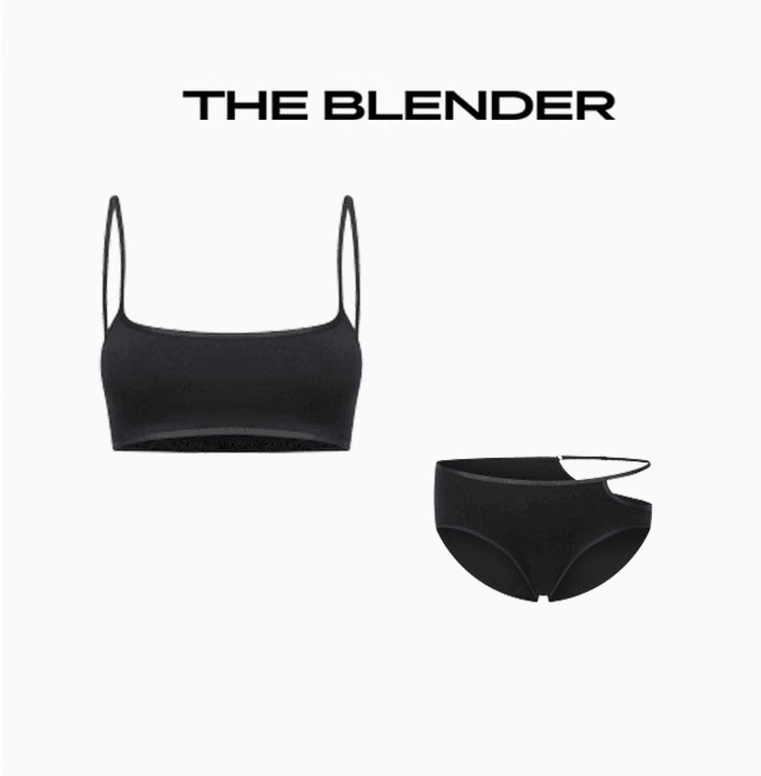 The Blender - Seamless Denim Weave Cami Lingerie Set
