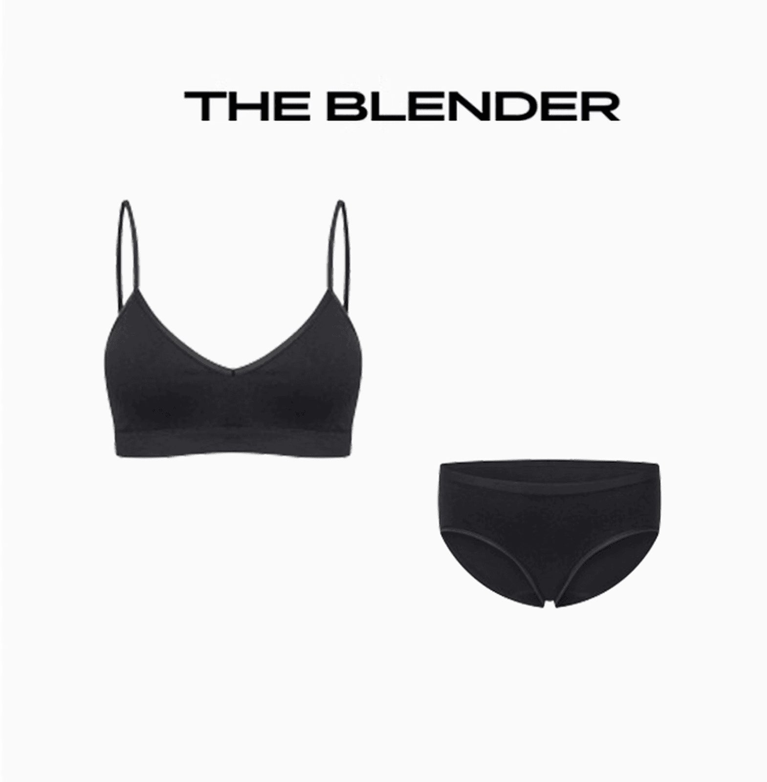 The Blender - Seamless Denim Weave Cami Lingerie Set