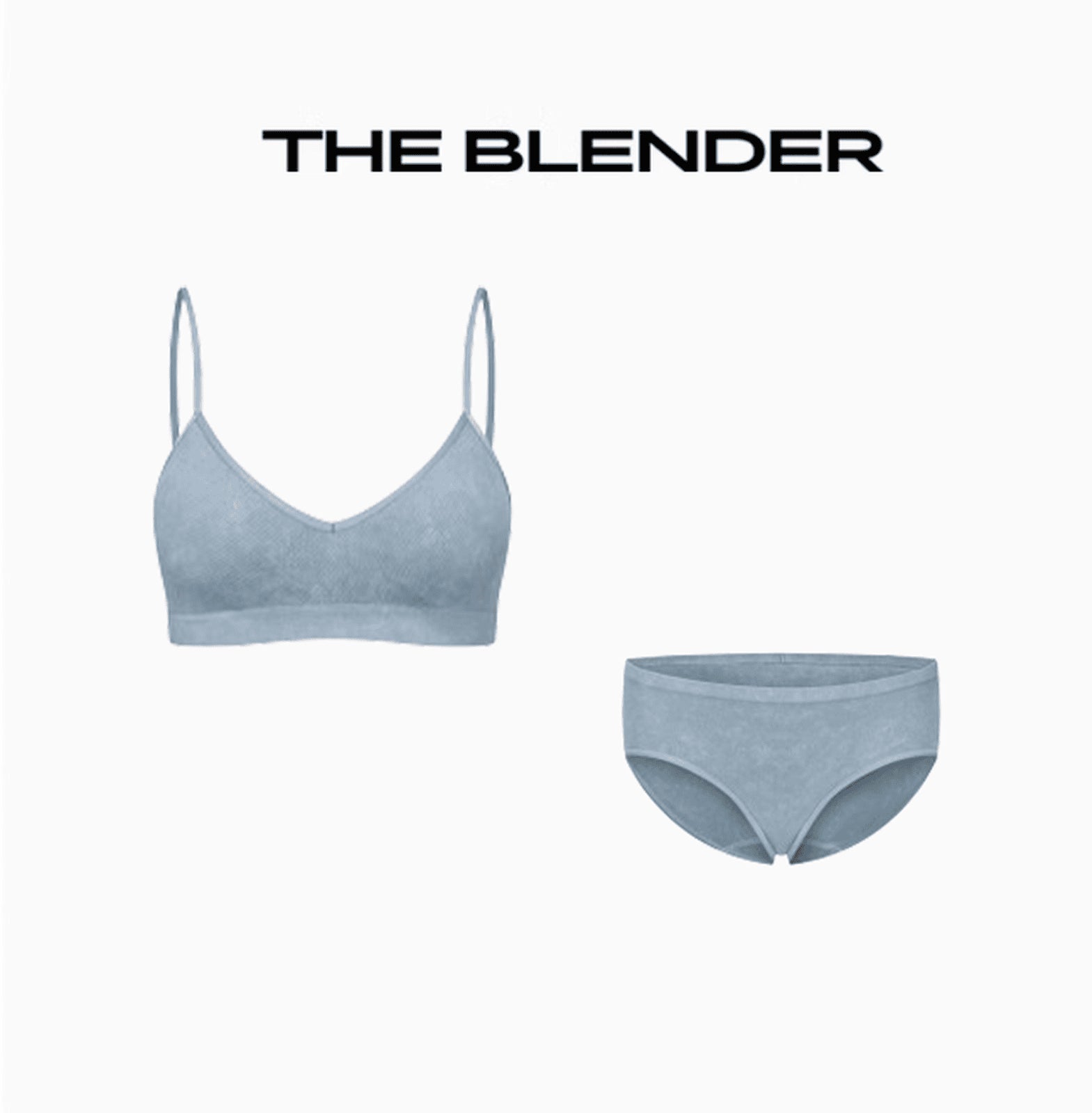 The Blender - Seamless Denim Weave Cami Lingerie Set