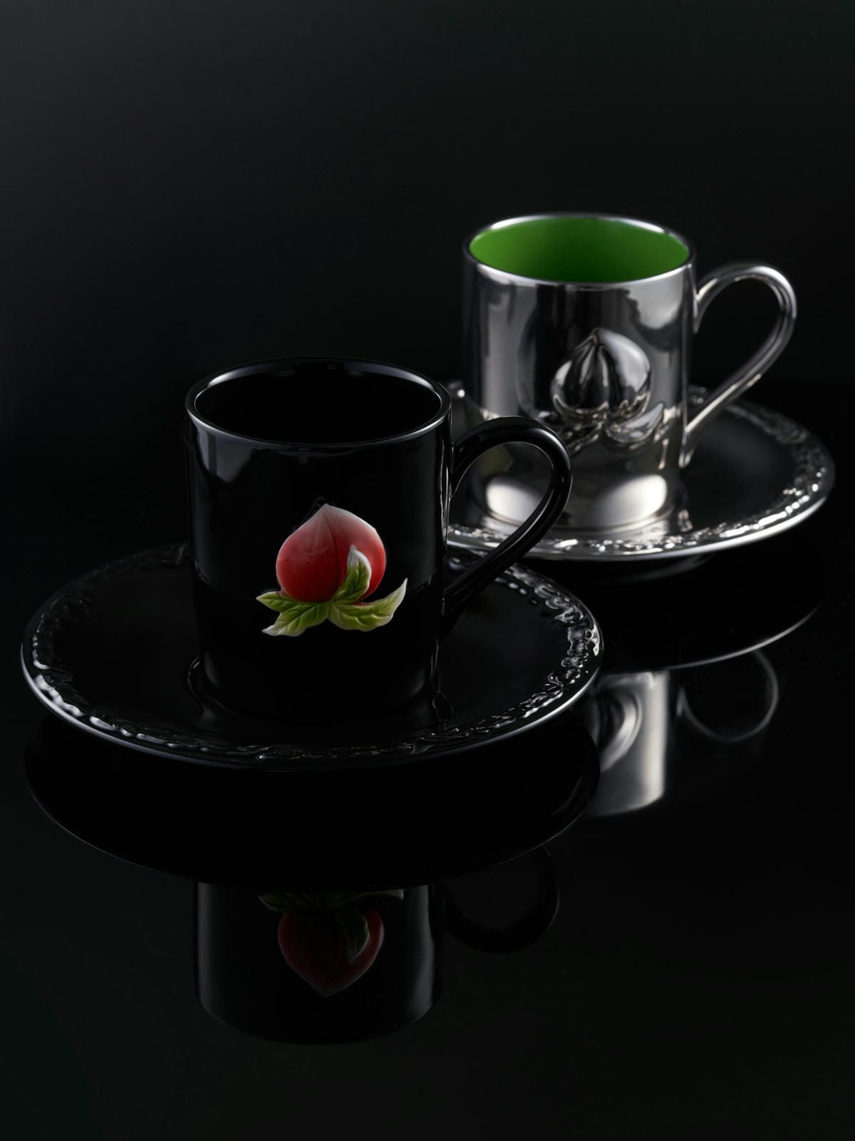 XI XING LE - Fulu Peach Coffee Cup and Saucer Set