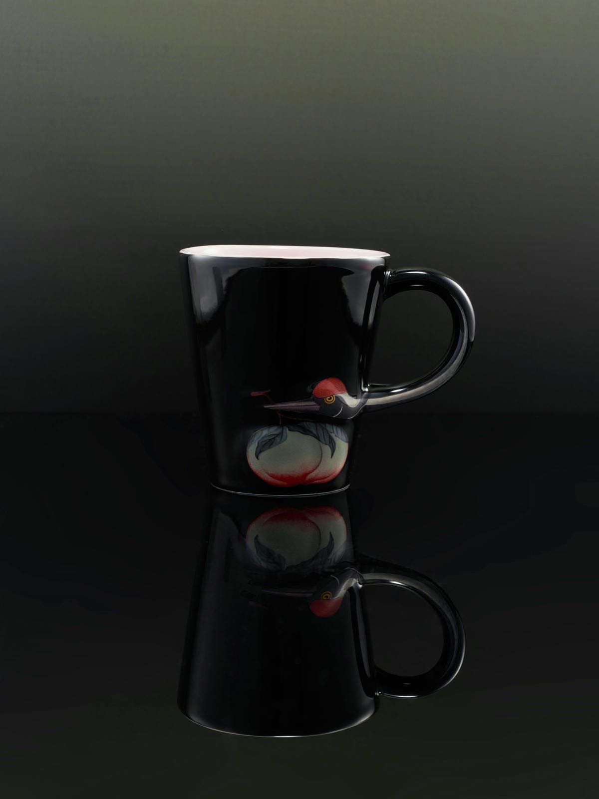 XI XING LE - Celestial Peach and Crane mug